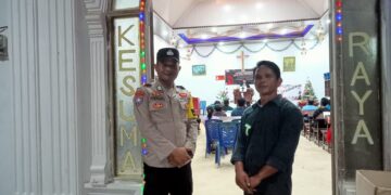 Polsek Pangkalan Kuras Amankan Ibadah Natal Pemuda GKPS