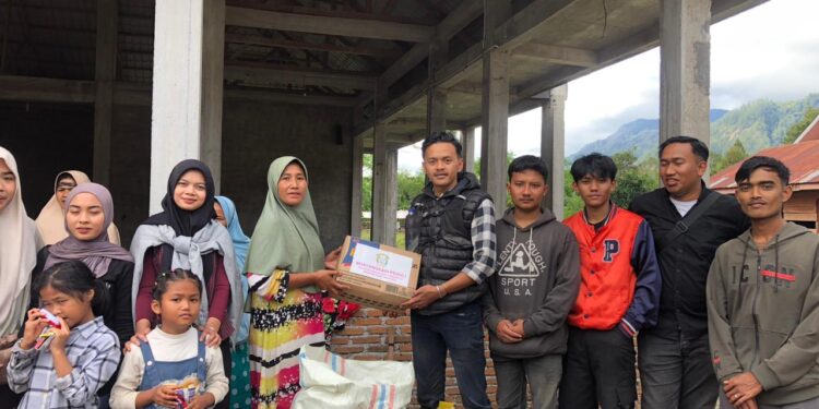 HMI Peduli Hadir Di Kecamatan Bintang, Salurkan Bantuan Ibu Kapolri Dan Solidaritas Masyarakat