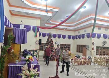 Polsek Ukui Amankan Ibadah Natal di Enam Gereja, Situasi Kondusif