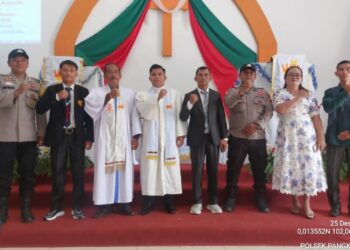 Polsek Pangkalan Lesung Amankan Ibadah Natal 2025 di Sejumlah Gereja