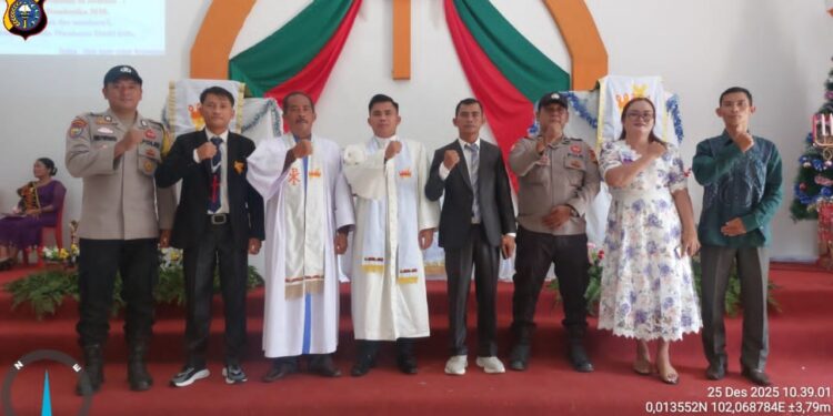 Polsek Pangkalan Lesung Amankan Ibadah Natal 2025 di Sejumlah Gereja