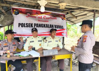 Polsek Pangkalan Kuras Gelar Jum’at Curhat, Warga Keluhkan Balap Liar