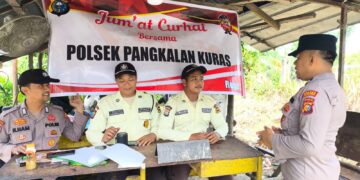 Polsek Pangkalan Kuras Gelar Jum’at Curhat, Warga Keluhkan Balap Liar