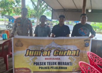 Polsek Teluk Meranti Gelar Jum’at Curhat, Remaja Ugal-Ugalan di Sepeda Motor Jadi Sorotan