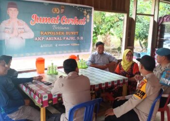 Polsek Bunut Gelar Jumat Curhat, Himbau Warga Cegah Narkoba, Judi Online, dan Karhutla