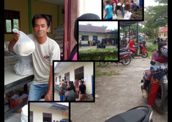 Warga Pulo Sarok Bahagia Dapat Bantuan Beras, Kendati Masih Tunggu Bantuan Rehab Rumah
