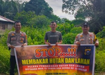 Polsek Teluk Meranti Sosialisasikan Maklumat Kapolda Riau untuk Cegah Karhutla
