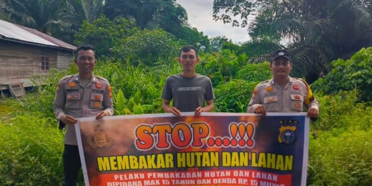 Polsek Teluk Meranti Sosialisasikan Maklumat Kapolda Riau untuk Cegah Karhutla