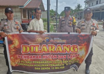 Polsek Kuala Kampar Sosialisasikan Maklumat Kapolda Riau Antisipasi Karhutla