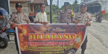 Polsek Kuala Kampar Sosialisasikan Maklumat Kapolda Riau Antisipasi Karhutla