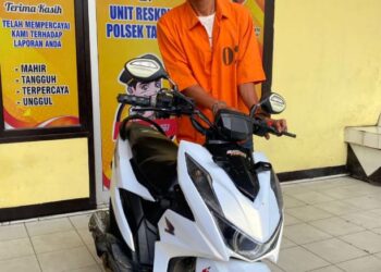 Polsek Tapung Amankan Pelaku Curanmor Yang Ditangkap Warga