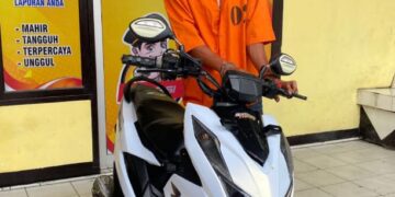 Polsek Tapung Amankan Pelaku Curanmor Yang Ditangkap Warga