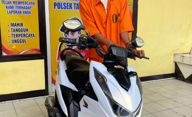 Polsek Tapung Amankan Pelaku Curanmor Yang Ditangkap Warga