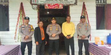 Ibadah Tahun Baru di Gereja GGP Kanal Saril, Kapolsek Teluk Meranti Pastikan Aman