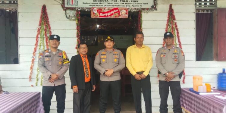 Ibadah Tahun Baru di Gereja GGP Kanal Saril, Kapolsek Teluk Meranti Pastikan Aman