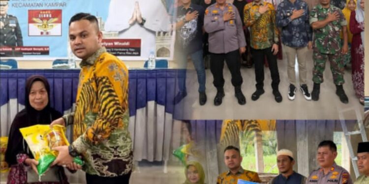 Dari Jumat Berkah untuk Umat: Rp10 Juta Digelontorkan Bangun Masjid Al-Amin, 200 Warga Kampar Terima Bantuan