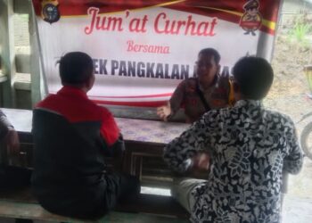 Polsek Pangkalan Kuras Gelar “Jum’at Curhat” Antisipasi Kenaikan Debit Air Sei Napuh