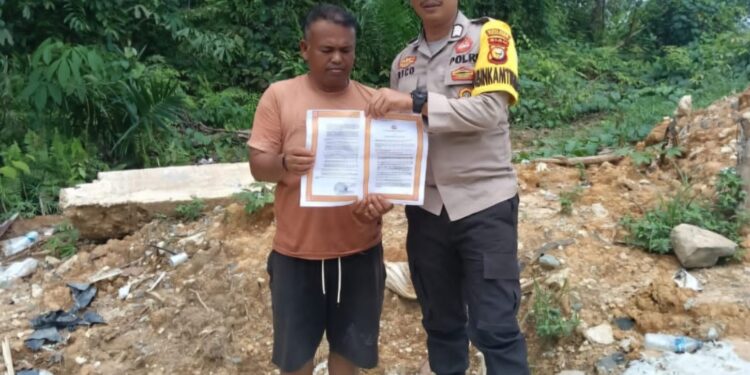 Polsek Bunut Bersinergi dengan TNI Patroli Cegah Karhutla, Sosialisasi Larangan Membakar Lahan