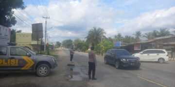 Polsek Pangkalan Lesung Atur Lalu Lintas Pasca Operasi Lilin, Arus Lalin Lancar