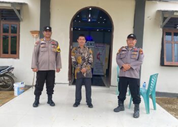 Polsek Pangkalan Lesung Gelar Ibadah Minggu Kasih, Dengar Langsung Aspirasi Jemaat