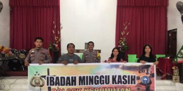 Polsek Kerumutan Gelar Minggu Kasih, Dengarkan Aspirasi Jemaat GGP Desa Bukit Lembah Subur