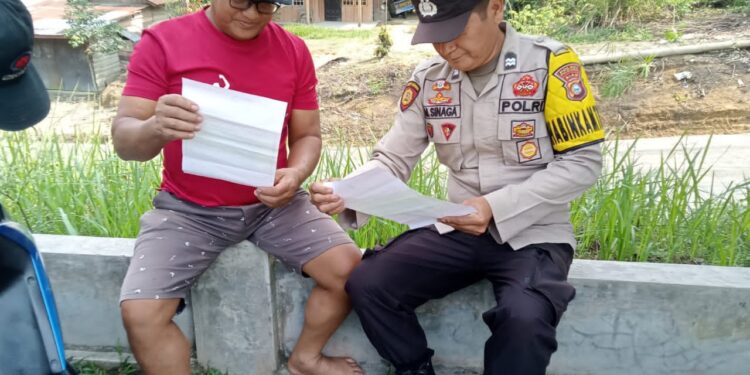 Patroli Karhutla Polsek Kerumutan, Polisi Sosialisasikan Larangan Membakar Lahan