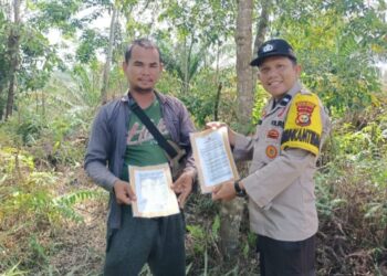 Sinergi TNI-Polri, Polsek Bunut Patroli Cegah Karhutla