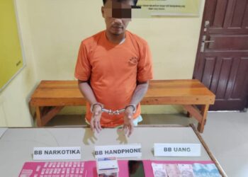 Polsek Kampar Kiri Hilir Tangkap Pelaku Narkoba di Desa Simalinyang, 7,74 Gram Sabu-sabu Ditemukan