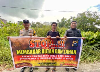 Polsek Teluk Meranti Sosialisasikan Maklumat Kapolda Riau dan Edukasi Pencegahan Karhutla