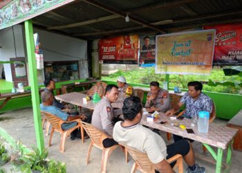 Polsek Pangkalan Lesung Gelar Jum’at Curhat, Edukasi Masyarakat Cegah Karhutla dan Penipuan Online