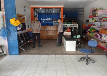 Polsek Kuala Kampar Gelar KRYD, Patroli Objek Vital hingga Pertokoan