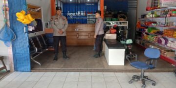 Polsek Kuala Kampar Gelar KRYD, Patroli Objek Vital hingga Pertokoan