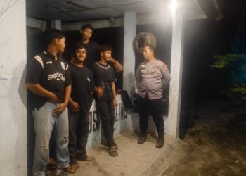 Cegah Kriminalitas, Polsek Langgam Cek Pos Kamling di Desa Langkan