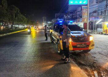 Patroli Blue Light Polsek Pangkalan Kerinci, Upaya Preventif Cegah Kriminalitas dan Laka Lantas