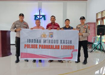 Polsek Pangkalan Lesung Gelar Ibadah Minggu Kasih, Dengarkan Keluhan Masyarakat