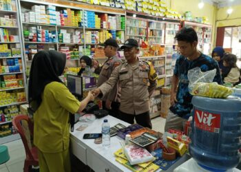 Antisipasi Pencurian dan Penipuan, Polsek Pangkalan Lesung Gelar Patroli di Pusat Keramaian