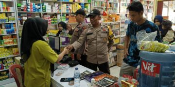 Antisipasi Pencurian dan Penipuan, Polsek Pangkalan Lesung Gelar Patroli di Pusat Keramaian