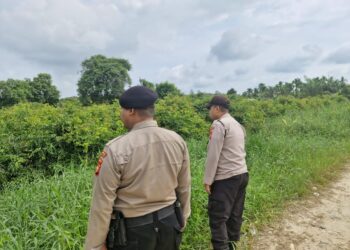 Polisi Patroli Daerah Rawan Karhutla di Pangkalan Kerinci