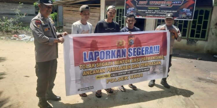 Polsek Ukui Gencarkan Sosialisasi Tolak Premanisme, Libatkan Pelaku Usaha dan Masyarakat