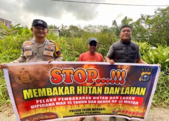 Polsek Teluk Meranti Sosialisasikan Maklumat Kapolda Riau untuk Cegah Karhutla