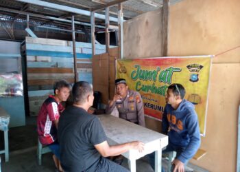 Polsek Kerumutan Gelar “Jumat Curhat”, Tanggapi Balap Liar di Desa Banjar Panjang