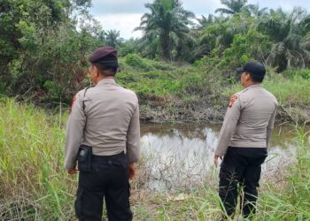 Polsek Pangkalan Kerinci Gelar Patroli Karhutla dan Sosialisasi Larangan Membakar Lahan