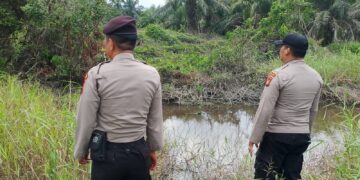 Polsek Pangkalan Kerinci Gelar Patroli Karhutla dan Sosialisasi Larangan Membakar Lahan