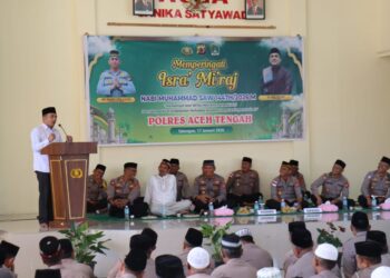 Polres Aceh Tengah Peringati Isra Mi’raj 1447 H, Kapolres Tekankan Kepedulian Pasca Bencana