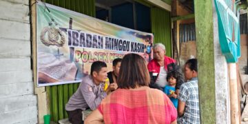 Polsek Kerumutan Gelar Minggu Kasih di Gereja HKBP Bethesda, Tingkatkan Toleransi Beragama