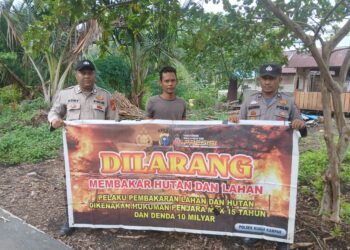 Polsek Kuala Kampar Sosialisasikan Larangan Membakar Hutan dan Lahan
