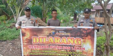 Polsek Kuala Kampar Sosialisasikan Larangan Membakar Hutan dan Lahan