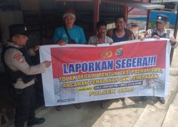 Kamtibmas, Polsek Ukui Gelar KRYD dan Sosialisasi Tolak Premanisme