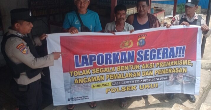 Kamtibmas, Polsek Ukui Gelar KRYD dan Sosialisasi Tolak Premanisme