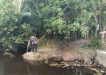 Polsek Teluk Meranti Laporkan Situasi Banjir Terkini, Debit Air Sungai Kampar Masih Normal